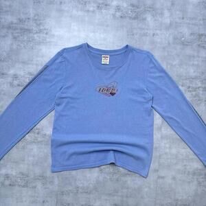 Y2K Roxy Quiksilver Surf Blue long sleeve women’s shirt